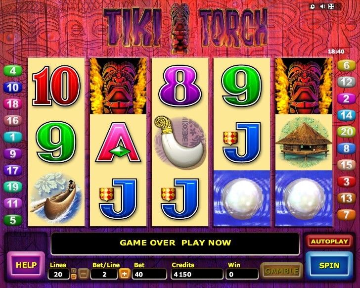 Tiki torch free casino game